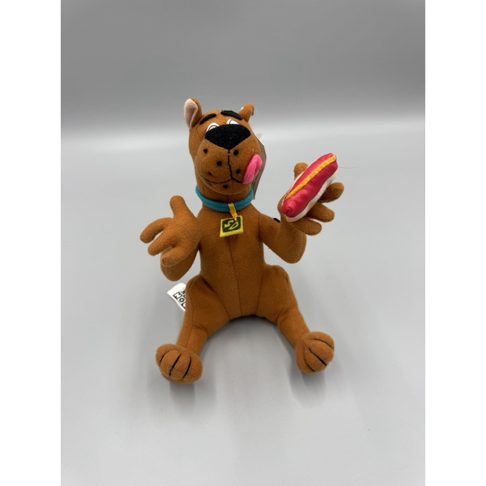 Vintage 1998 Scooby Doo W/ Hotdog Plush Small 7" Stuffed Animal Cartoon Network